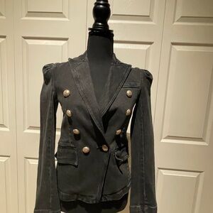 GENERATION LOVE BLACK DENIM BLAZER IN SIZE XS